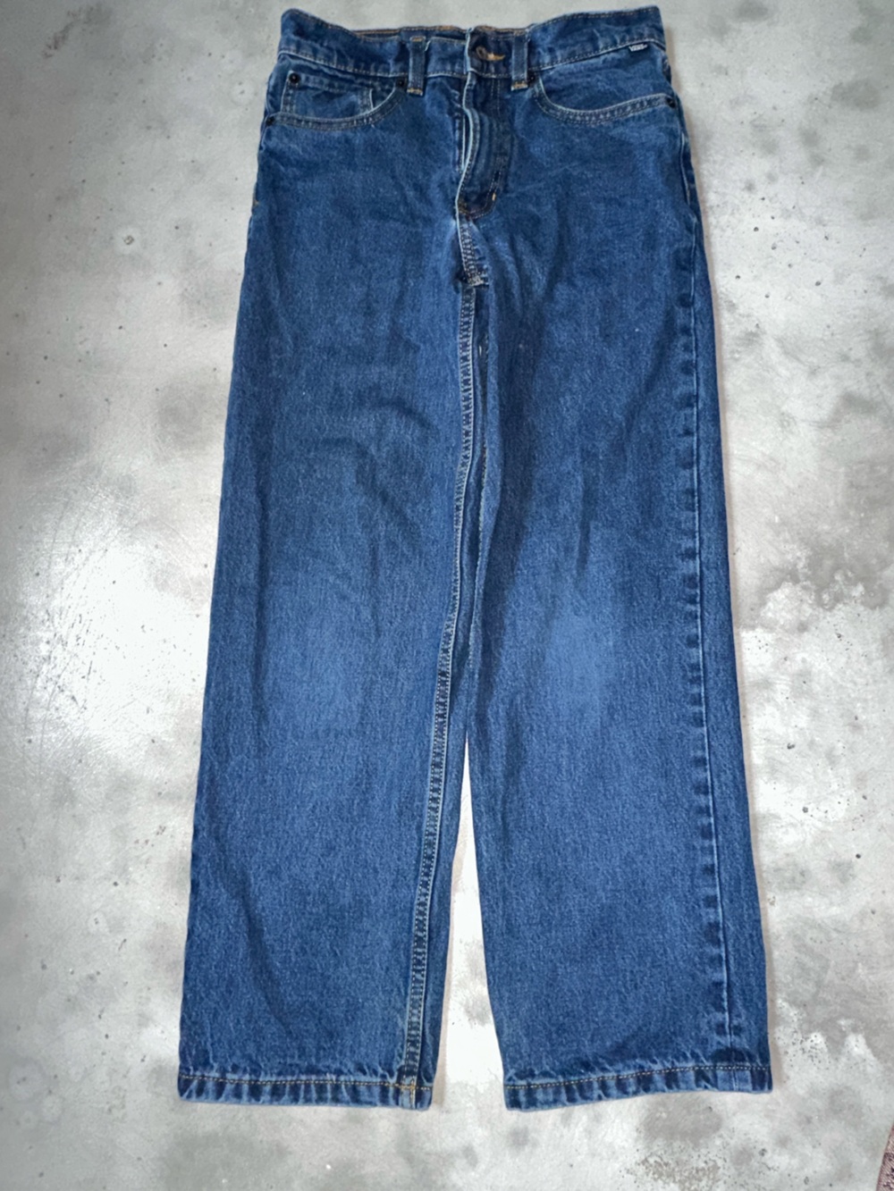 Vans Blue Denim Jeans with Gold Stitching Check 5